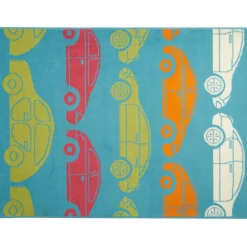 Gifi Tapis chambre enfant bleu design voiture