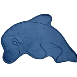 Gifi Tapis dauphin bleu velours