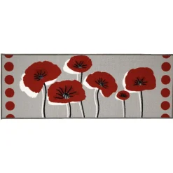 Gifi Tapis de cuisine design coquelicot