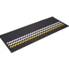 Gifi Tapis de cuisine noir motif zigzag