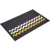 Gifi Tapis de cuisine noir motif zigzag
