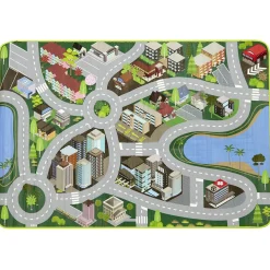 Gifi Tapis de jeu circuit en mousse design ville