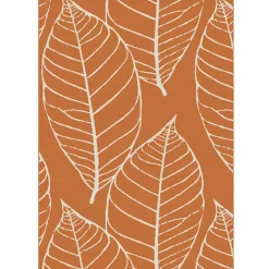 Gifi Tapis effet tissé design Feuilles