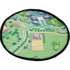 Gifi Tapis enfant 2 en 1 : tapis de jeu double face et sac de rangement