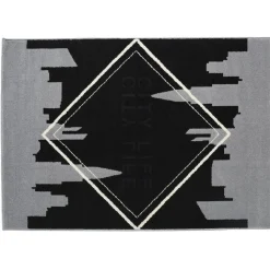 Gifi Tapis géométrique design New York noir et gris