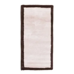 Gifi Tapis Light uni beige contour marron