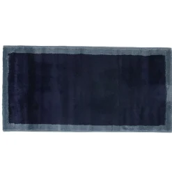 Gifi Tapis Light uni bleu contour gris