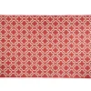 Gifi Tapis polycoton rouge blanc