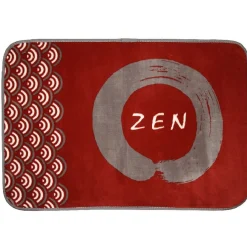 Gifi Tapis rectangle rouge design zen