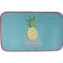 Gifi Tapis rectangulaire bleu Sweet summer motif ananas