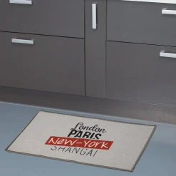 Gifi Tapis rectangulaire gris design City