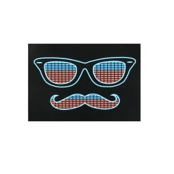 Gifi Tee-shirt à motif lumineux lunettes moustache