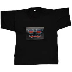 Gifi Tee-shirt à motif lumineux lunettes moustache