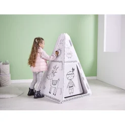 Gifi Jeux Créatifs<Tipi à colorier carton blanc