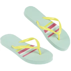 New Gifi Tong pour femme bayadère bleu, jaune, rose taille 38/39