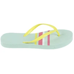 New Gifi Tong pour femme bayadère bleu, jaune, rose taille 38/39