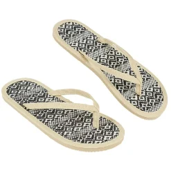 New Gifi Tong pour femme beige déco paille tressée taille 40/41