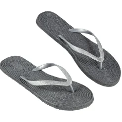 Clearance Gifi Tong pour femme gris pailleté taille 36/37