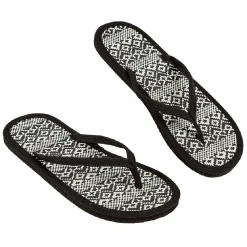 Online Gifi Tong pour femme noir déco paille tressée taille 38/39