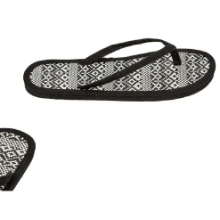 Online Gifi Tong pour femme noir déco paille tressée taille 38/39