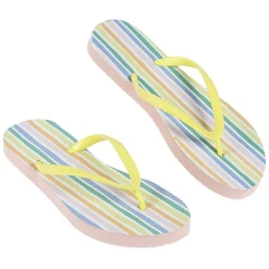 Outlet Gifi Tong pour femme à rayures multicolores taille 36/37