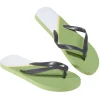 Discount Gifi Tongs Homme plastique vert blanc avec bride noire 42/43