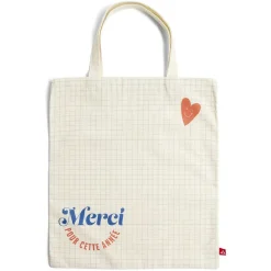 Hot Gifi Tote bag coton beige imprimé Merci pour cette année - 4 modèles