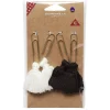 Gifi Trombone fer x4 avec pompon noir et blanc