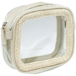 Gifi Trousse à cosmétique transparente et beige 19x5xH15,5cm