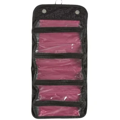 Gifi Trousse de maquillage pliable noir motif lettres