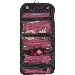 Gifi Trousse de maquillage pliable noir motif lettres