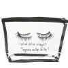 Clearance Gifi Trousse de toilette en plastique transparent imprimé noir