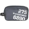 New Gifi Trousse de toilette grise inscription blanche