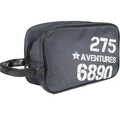 New Gifi Trousse de toilette grise inscription blanche
