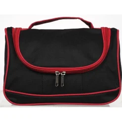 Hot Gifi Trousse de toilette noire contour framboise