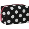 New Gifi Trousse à maquillage noire à pois blancs