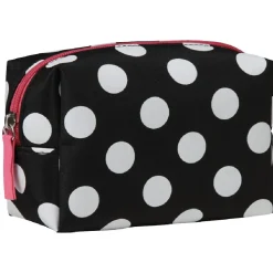 New Gifi Trousse à maquillage noire à pois blancs