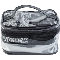 Clearance Gifi Trousse vanity noir et argent x4