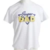 Online Gifi T-shirt homme inscription Super Papa coton blanc