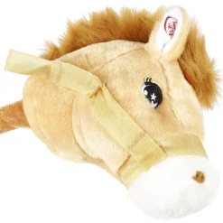 Gifi Eveil<Tête de poney à chevaucher beige marron H80 cm