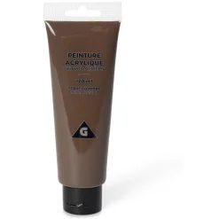 Tube peinture acrylique 120ml terre d'ombre*Gifi Best