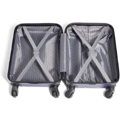 Discount Gifi Valise cabine low cost 26L avec 4 roues amovibles bleu H51cm
