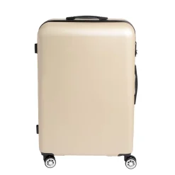Gifi Valise cabine rigide trolley 4 roulettes 104L couleur ivoire