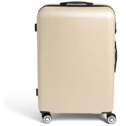 Gifi Valise cabine rigide trolley 4 roulettes 104L couleur ivoire