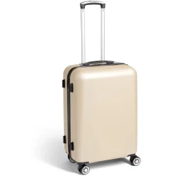 Discount Gifi Valise cabine rigide trolley 4 roulettes 65L couleur ivoire