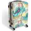 Discount Gifi Valise cabine rigide trolley 4 roulettes 65L feuillage multicolore
