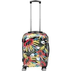 Online Gifi Valise cabine rigide trolley plastique ABS motif tropical 38x23xH55cm