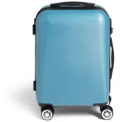 Discount Gifi Valise cabine rigide trolley 4 roulettes 37L bleu