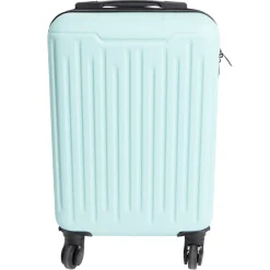 Outlet Gifi Valise cabine rigide trolley 4 roulettes 26L bleu clair