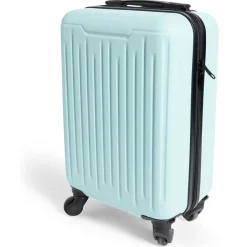 Outlet Gifi Valise cabine rigide trolley 4 roulettes 26L bleu clair